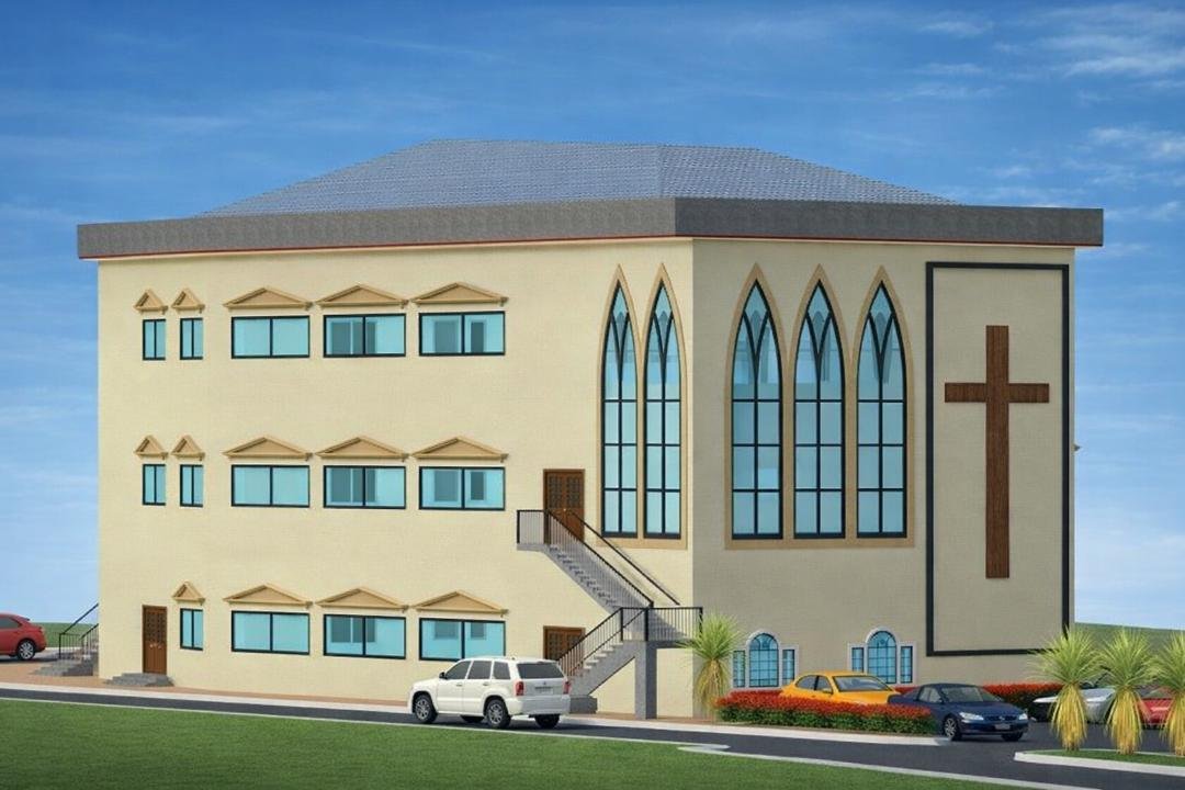 Proposed permanent house of worship building for Agape Assemblies of God Church, Thompson Bay